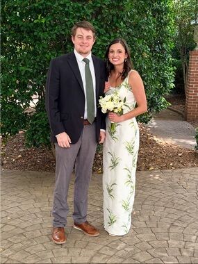 Emily Bodice with Straight Skirt in Lily of the Valley Jacquard